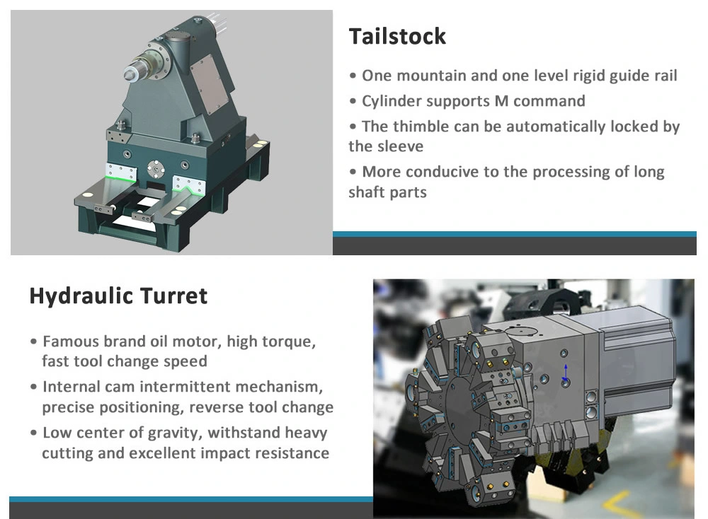 Automatic Numerical Control Machine Horizontal Precision Slant Bed CNC Lathe for Metal Turning