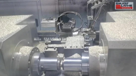 Fanuc 제어 유압 콜릿 5000RPM 이중 스핀들 이중 터렛 CNC 선반(DS-5246DT)